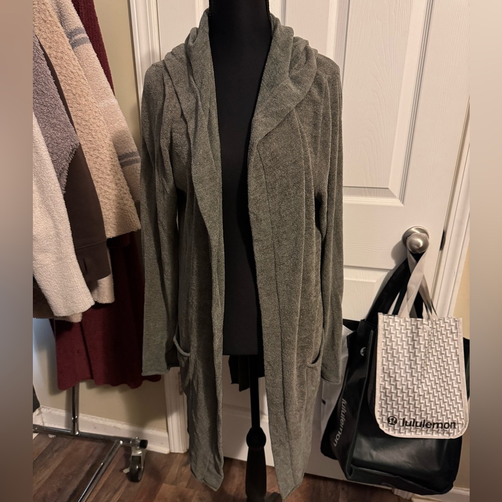 Barefoot Dreams CozyChic Ultra Lite Green Women's Cardigan